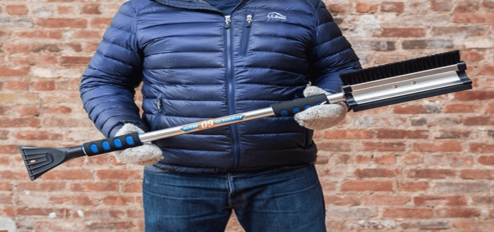 Sturdy ice scraper and snow brush