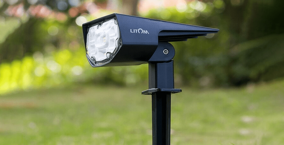 LITOM 12 LEDs Solar Landscape Spotlights
