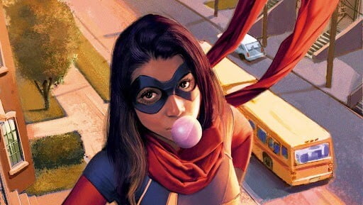 Who is the teenage superhero Ms Marvel and what are her powers?