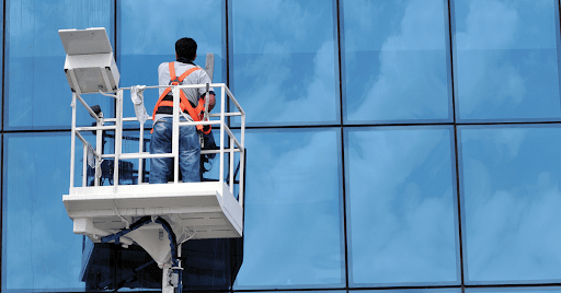 What is the annual salary of the high-rise window washer?