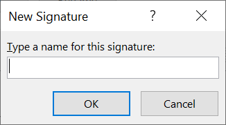 Instructions to add email signature in Outlook for Windows