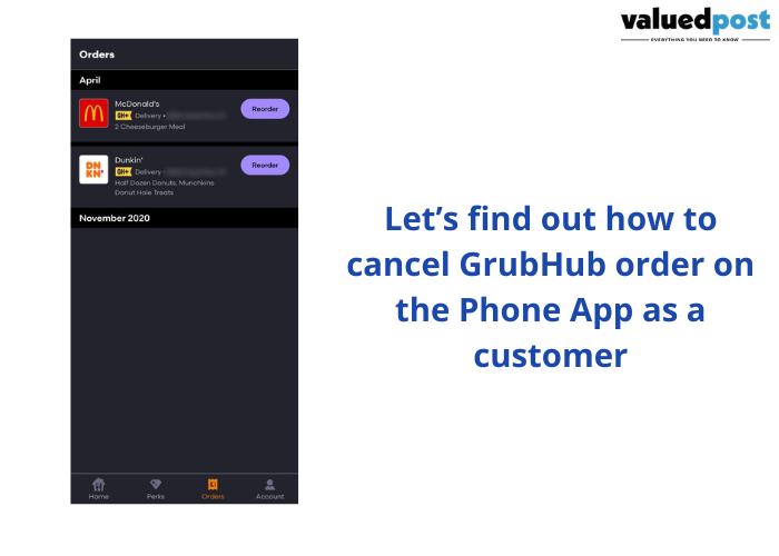 cancel grubhub order